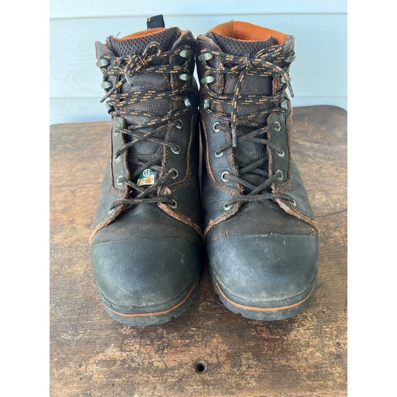 Timberland PRO Mens 6" Steel Toe Waterproof Work Boots 52562 Size 12W Leather Ru - Picture 1 of 7